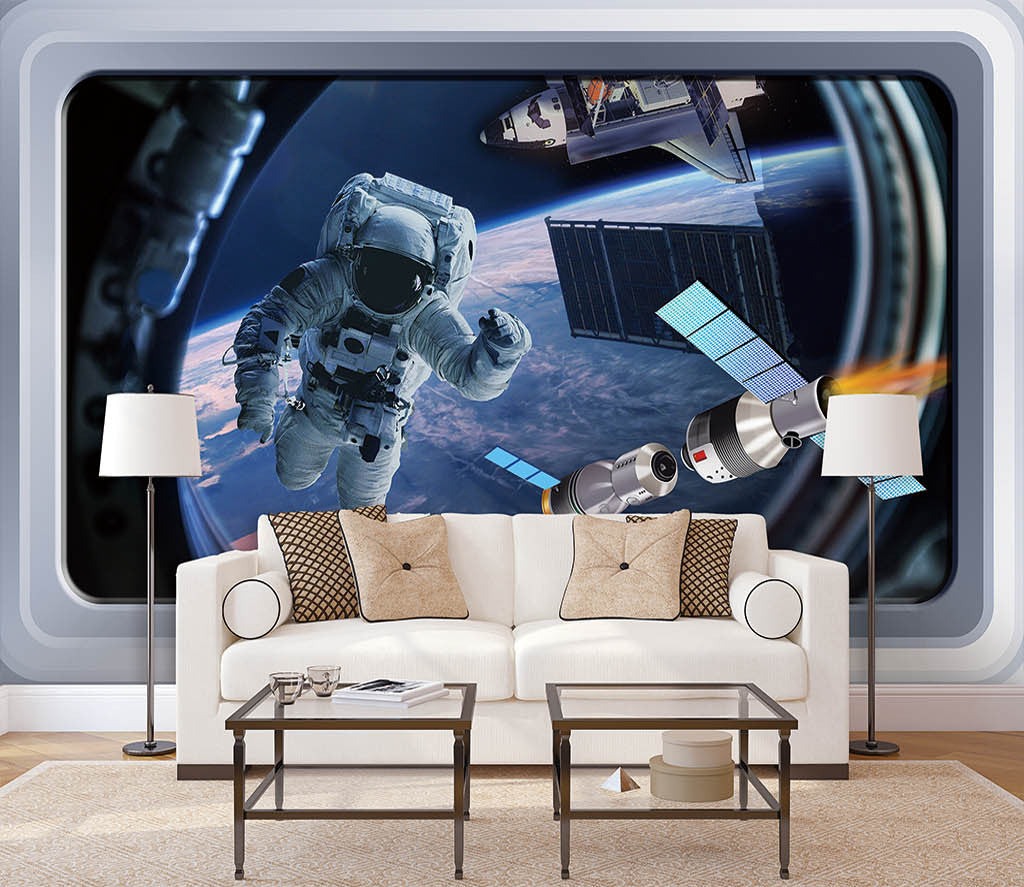 3D Space Astronaut WC064 Wall Murals