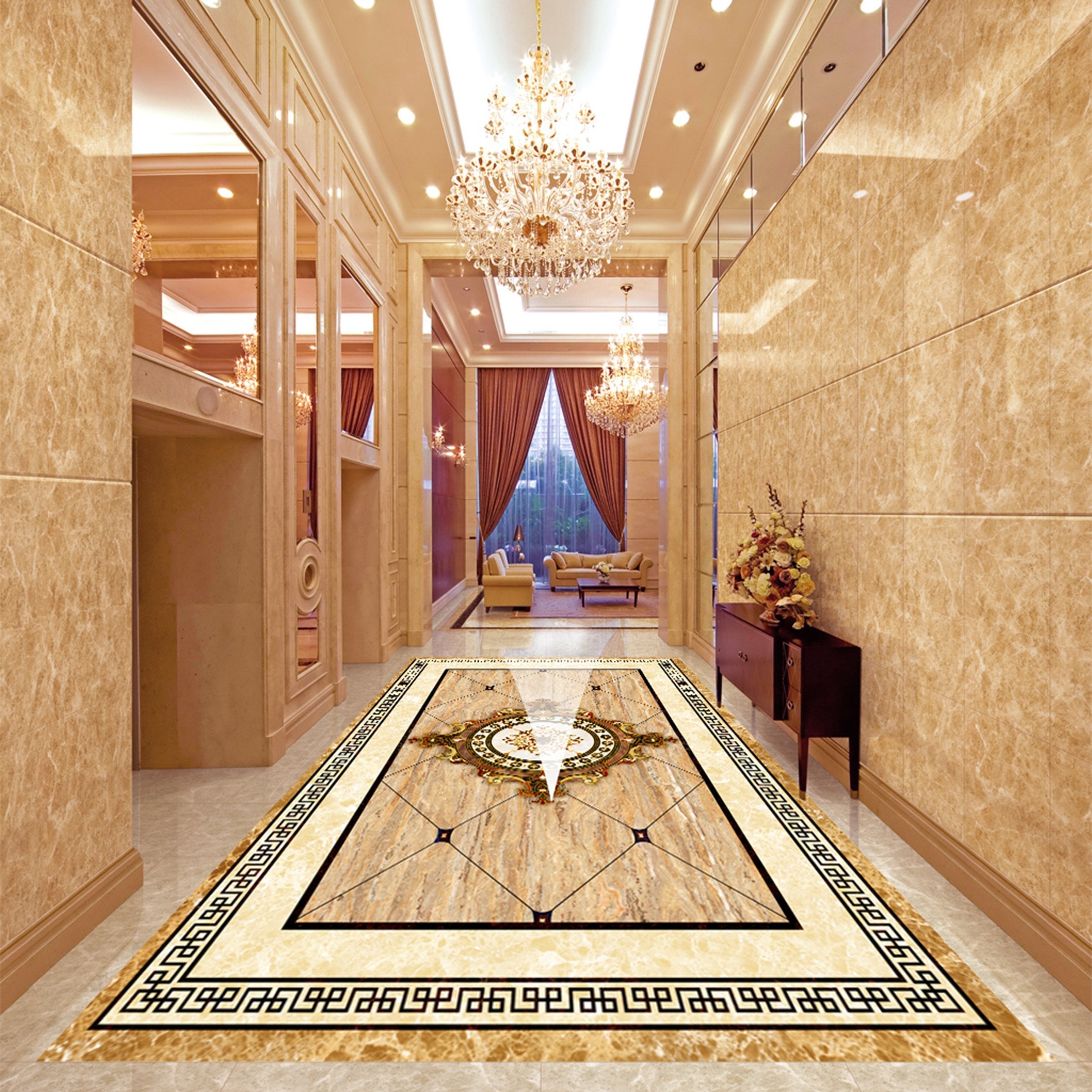 3D Black Diamond WG563 Floor Mural Wallpaper AJ Wallpaper 2 