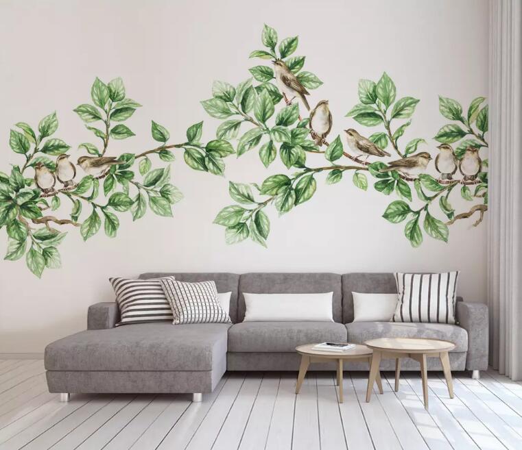 3D Green Leaf WG75 Wall Murals Wallpaper AJ Wallpaper 2 