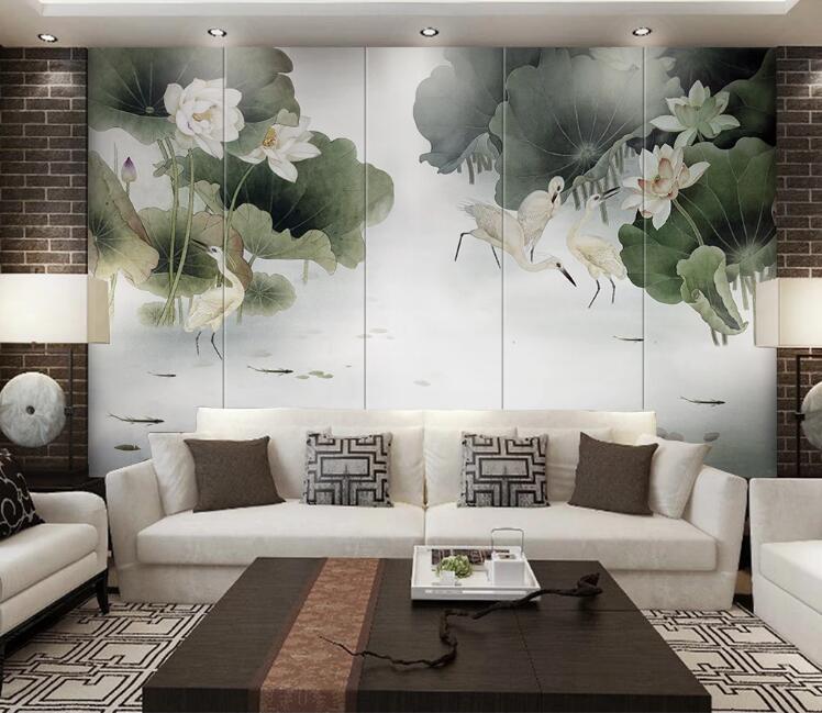 3D Lotus Flower WC149 Wall Murals