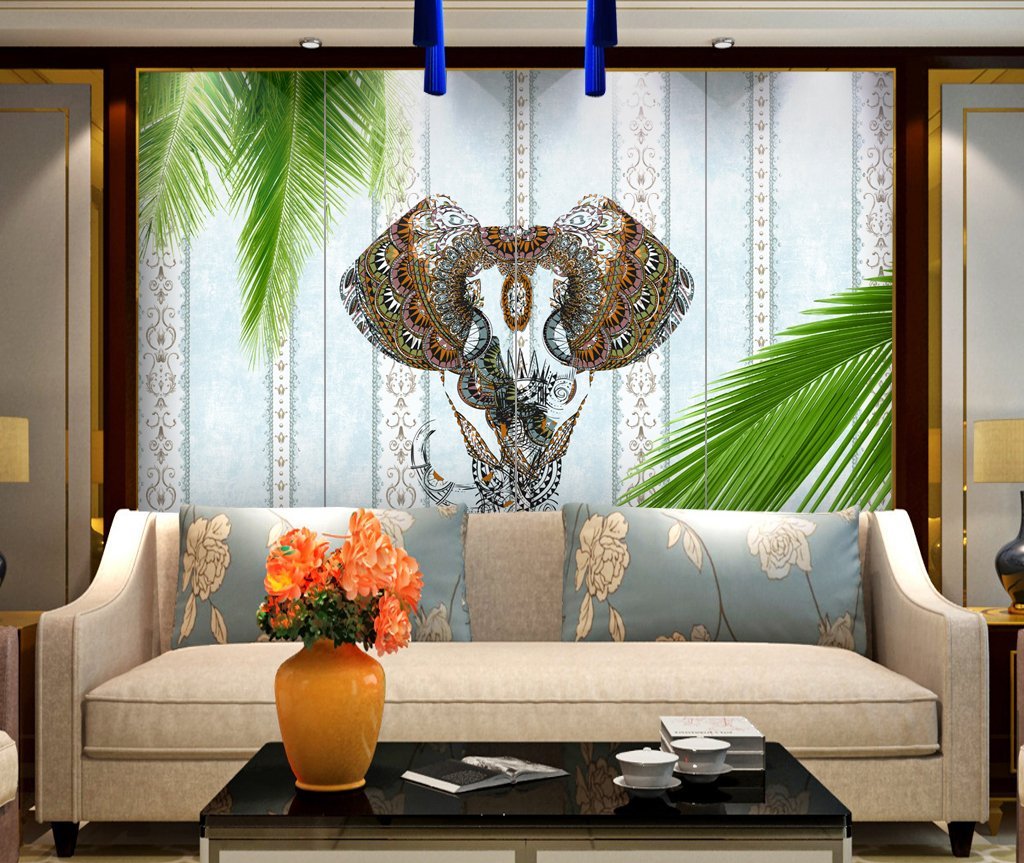 3D Abstract Elephant 177 Wall Murals Wallpaper AJ Wallpaper 2 