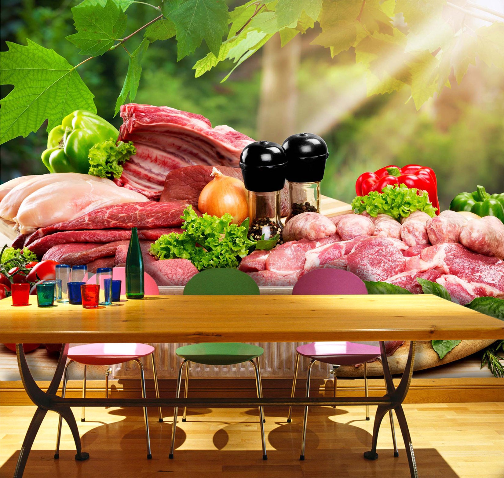 3D Fresh Beef 1079 Wall Murals