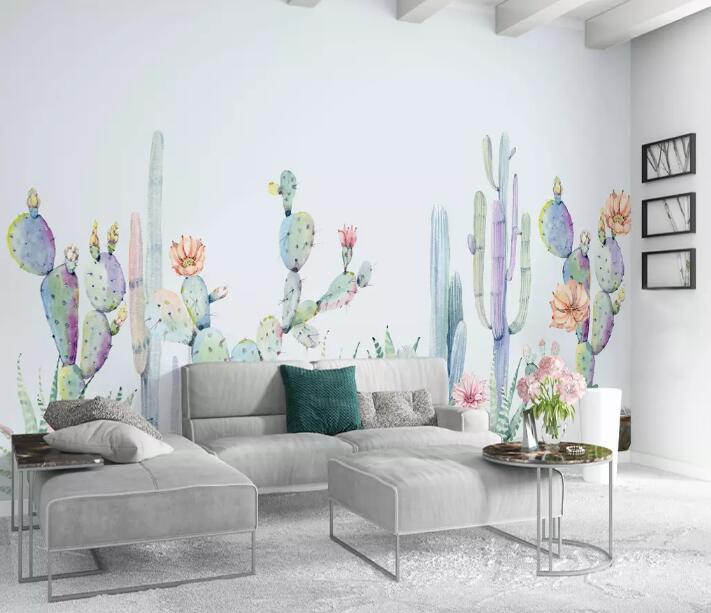 3D Green Cactus WG44 Wall Murals Wallpaper AJ Wallpaper 2 
