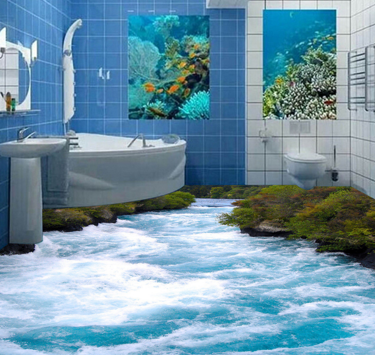 3D Qinglan Lake 325 Floor Mural  Wallpaper Murals Rug & Mat Print Epoxy waterproof bath floor