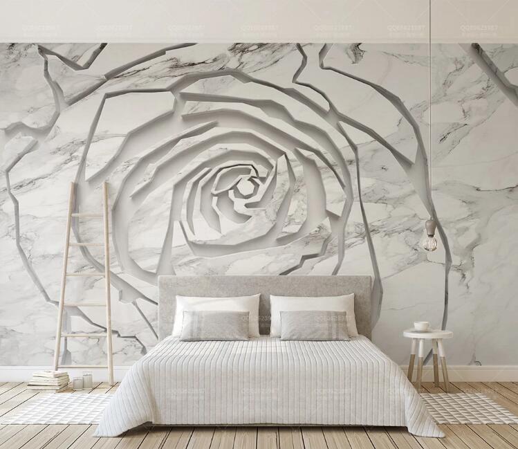 3D Carving Roses WC244 Wall Murals