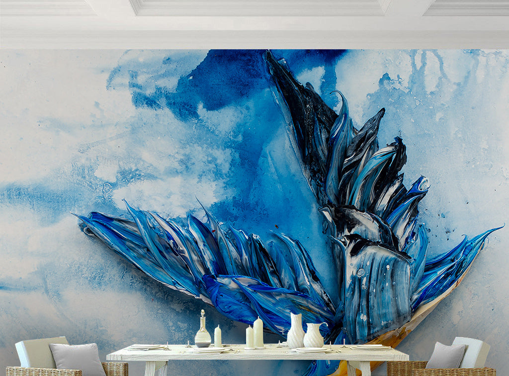 3D Blue Painting WG065 Wall Murals