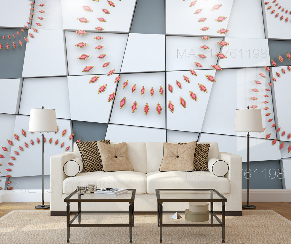 3D Ruby Pattern WG422 Wall Murals