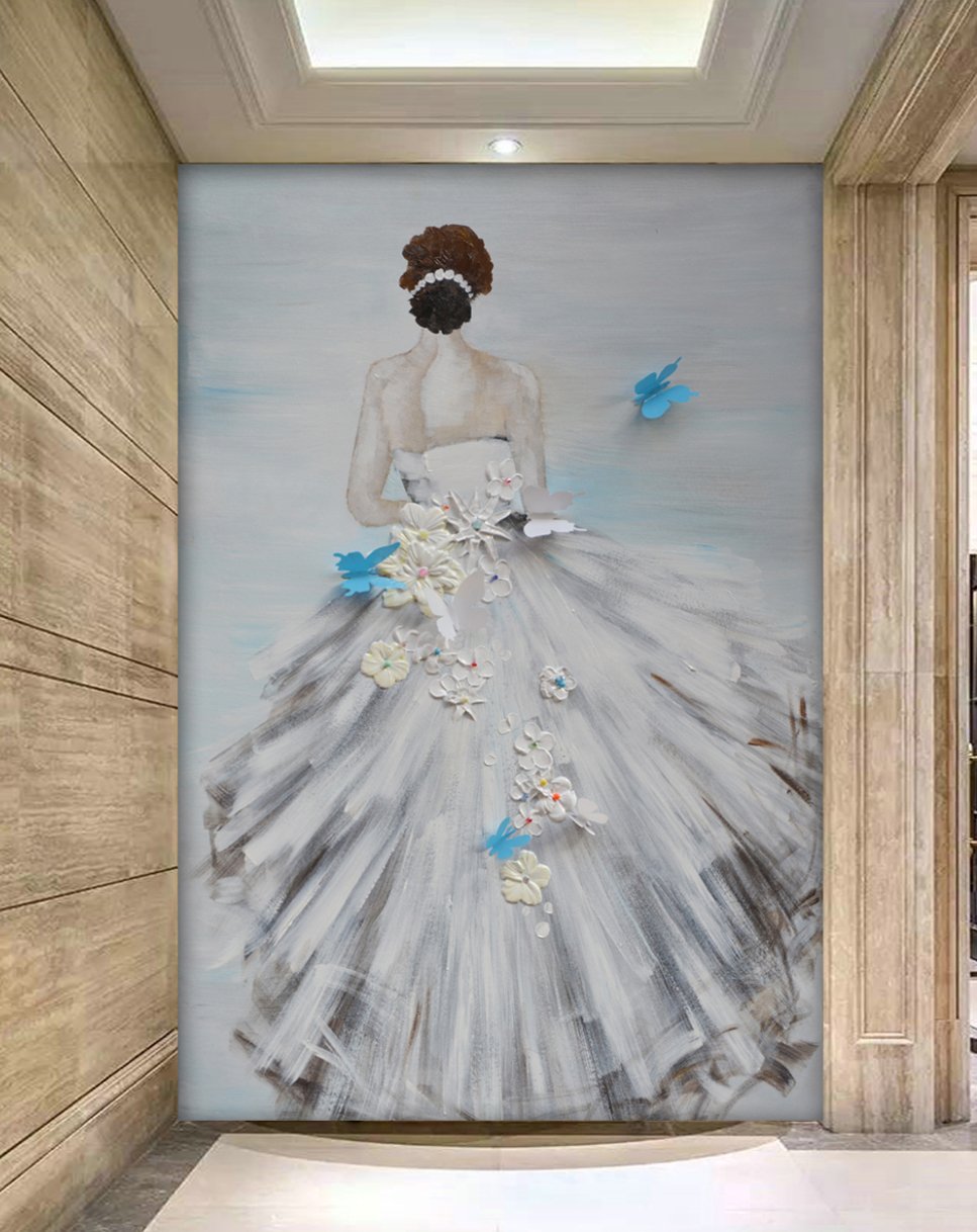 3D Wedding Girl 547 Wall Murals Wallpaper AJ Wallpaper 2 