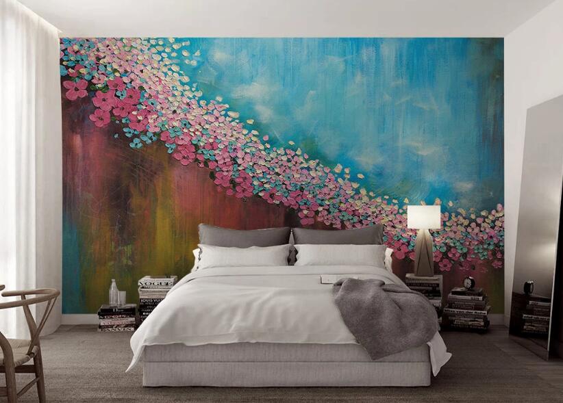 3D Colored Petals 311 Wall Murals Wallpaper AJ Wallpaper 2 