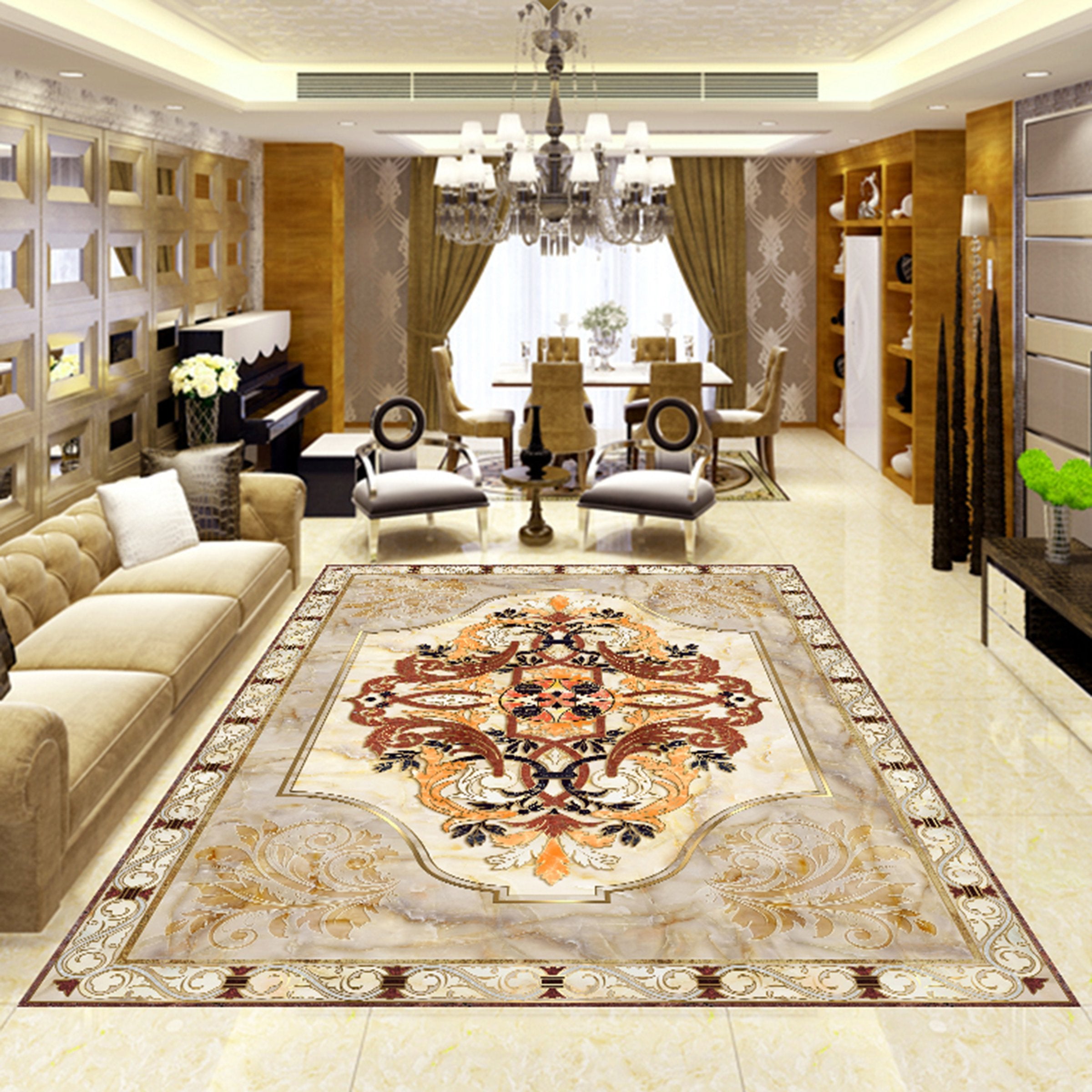 3D Religious Pattern WG177 Floor Mural Wallpaper AJ Wallpaper 2 