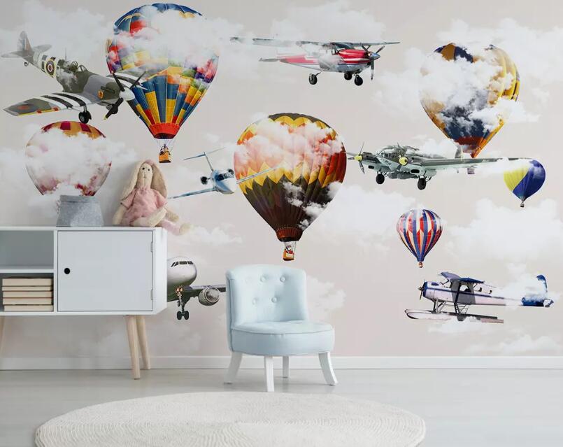 3D Aircraft Cloud WG1010 Wall Murals