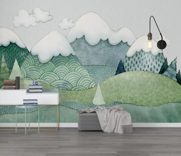3D Green Forest WC50 Wall Murals Wallpaper AJ Wallpaper 2 