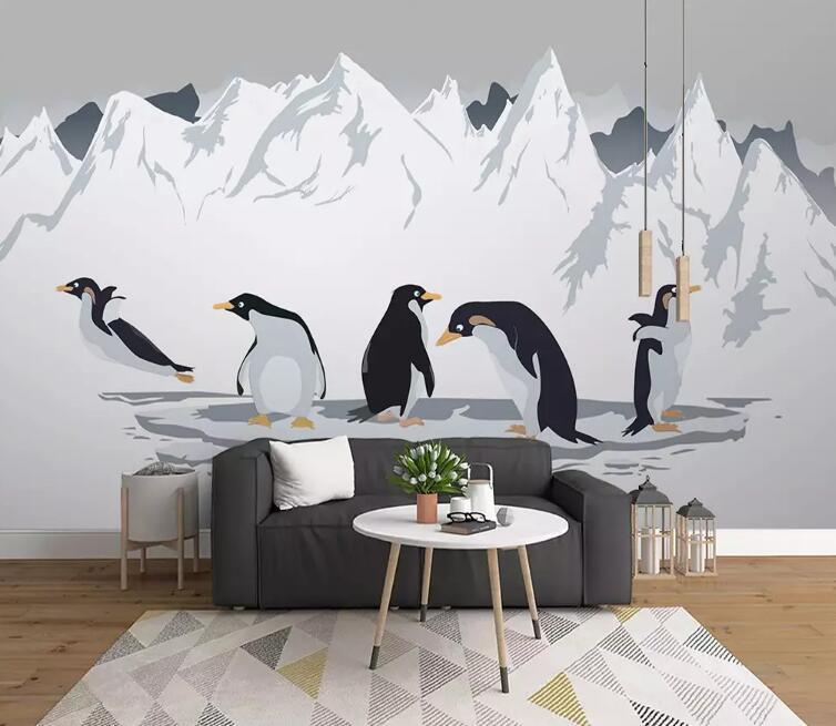 3D Arctic Penguin WG99 Wall Murals Wallpaper AJ Wallpaper 2 