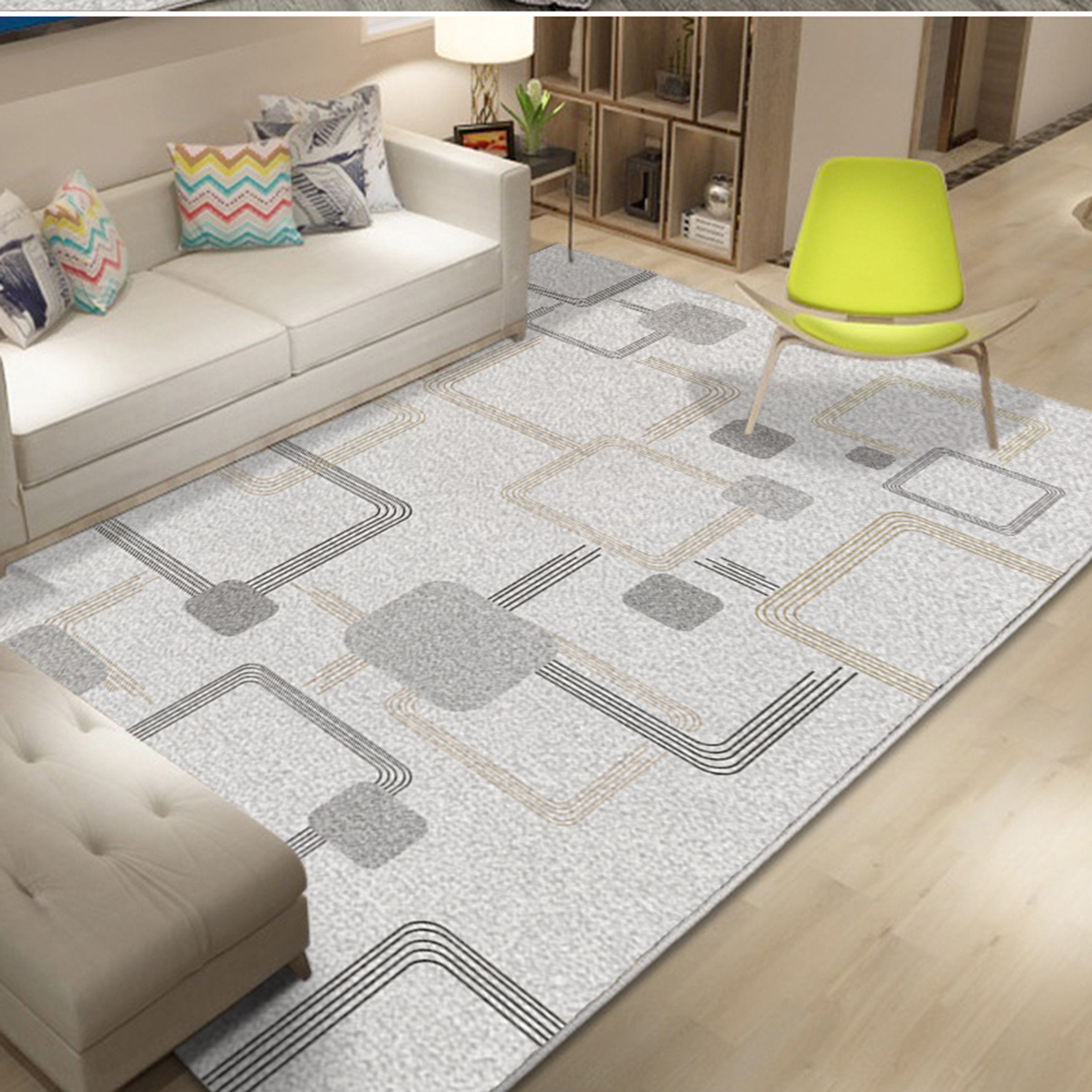 3D Color Geometry WG213 Non Slip Rug Mat Mat AJ Creativity Home 