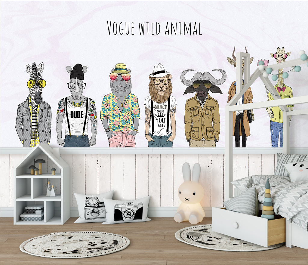 3D Zebra Lion WG226 Wall Murals