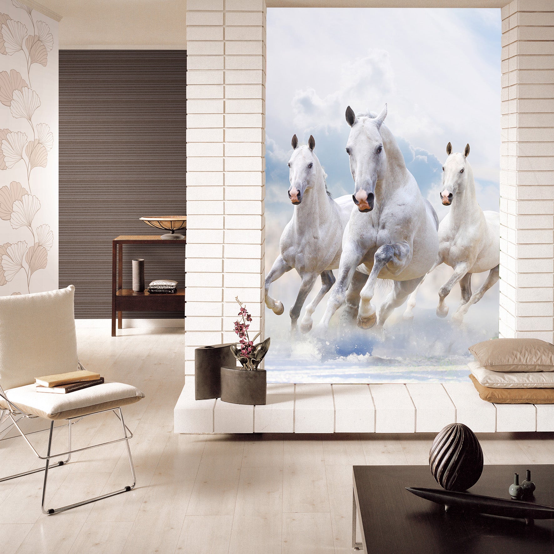 3D Running Horse 127 Wall Murals