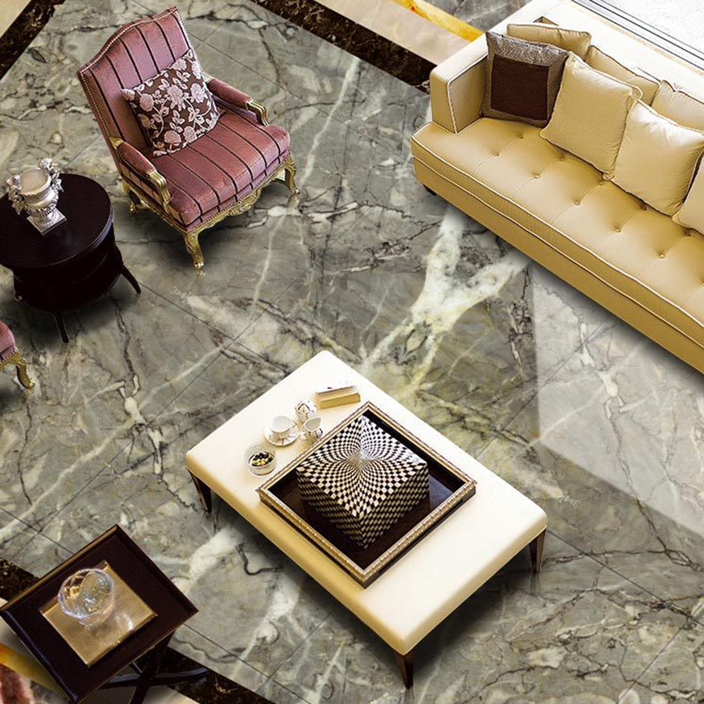 3D Marble Pattern WG325 Floor Mural Wallpaper AJ Wallpaper 2 