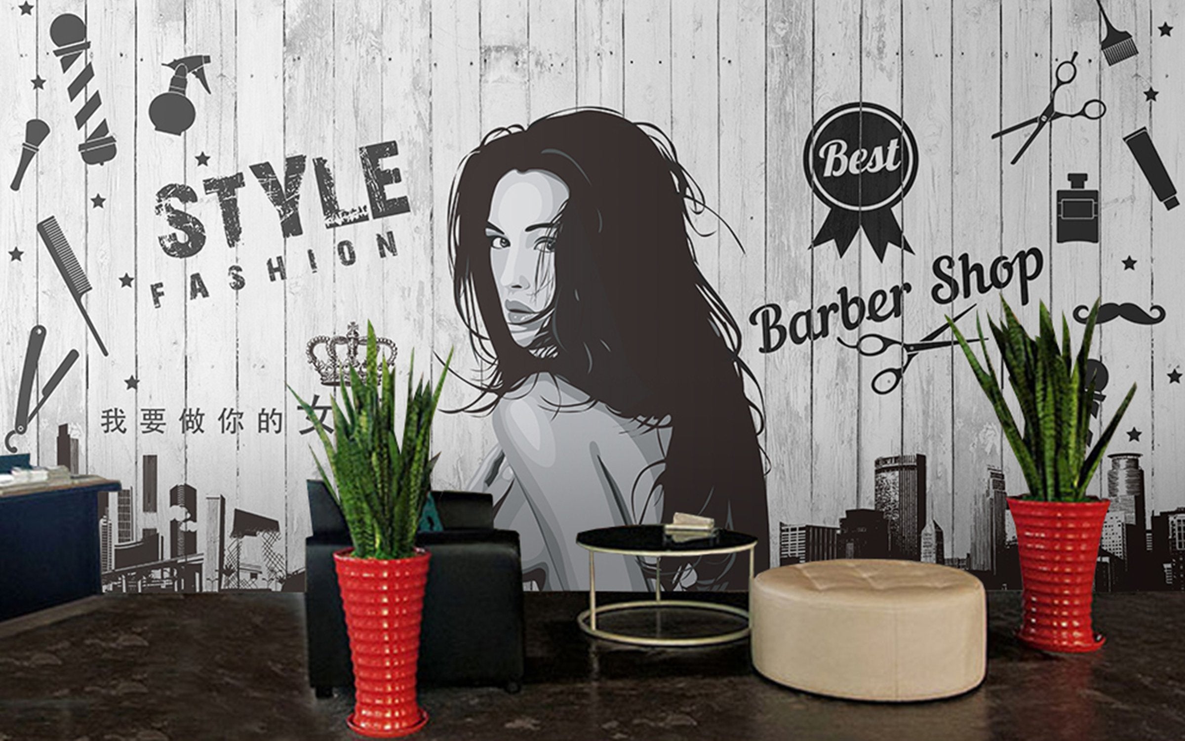 3D Long Hair Girl 131 Wall Murals Wallpaper AJ Wallpaper 2 