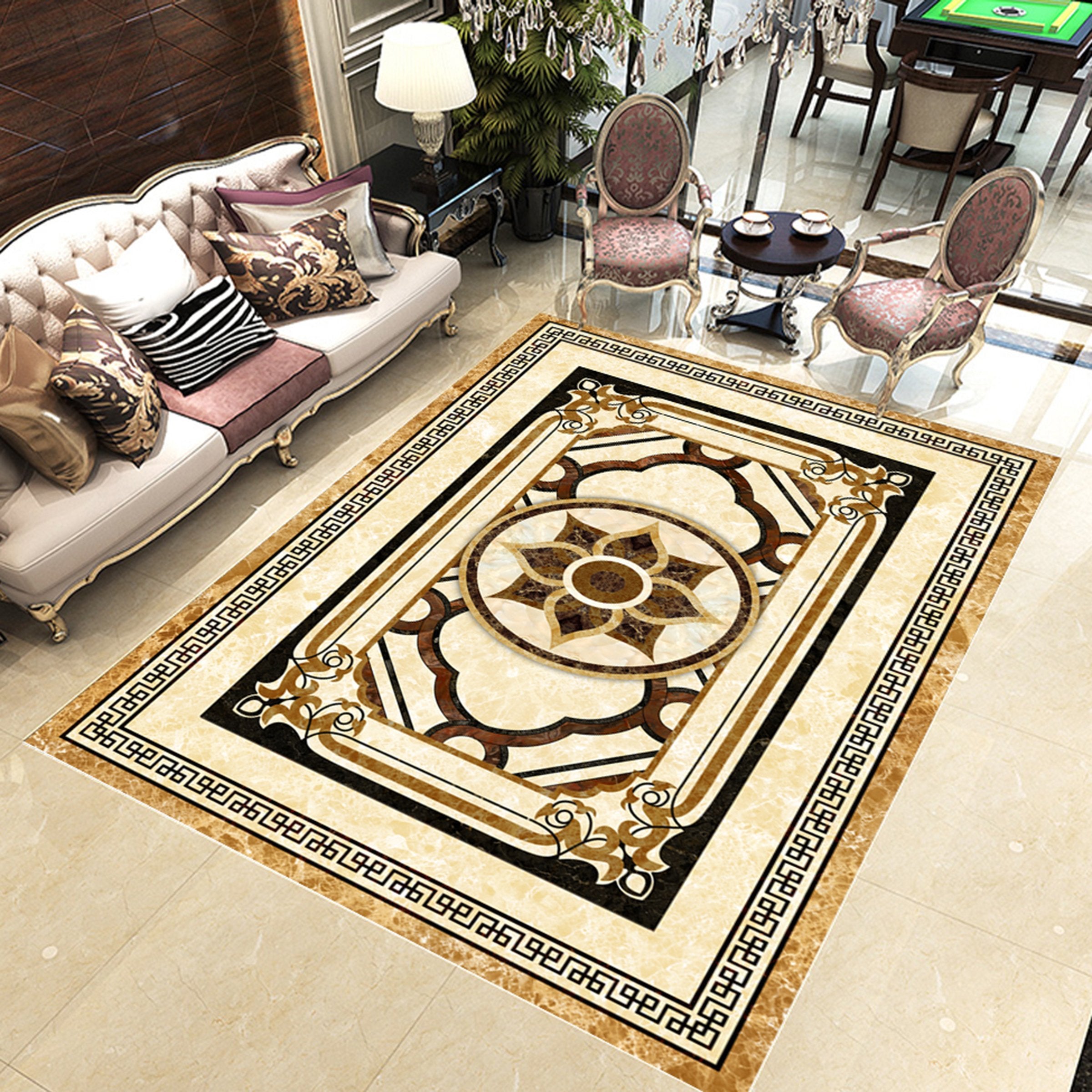 3D Black Rectangle WG584 Floor Mural Wallpaper AJ Wallpaper 2 