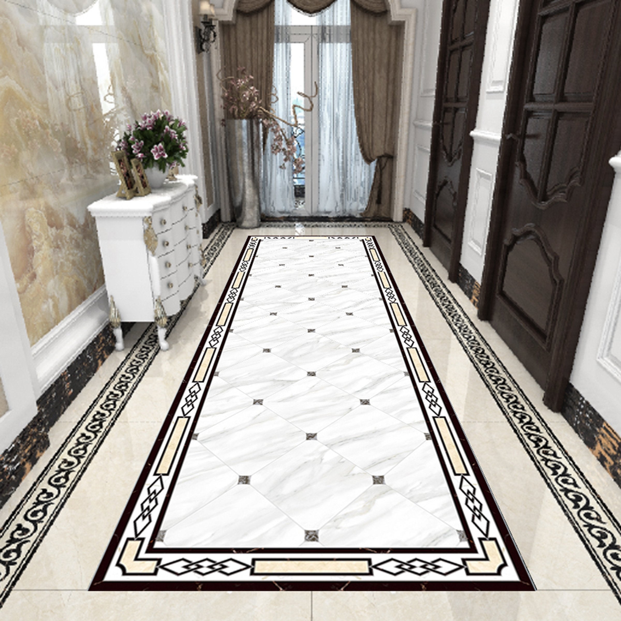 3D Black Marble Pattern WG578 Floor Mural Wallpaper AJ Wallpaper 2 