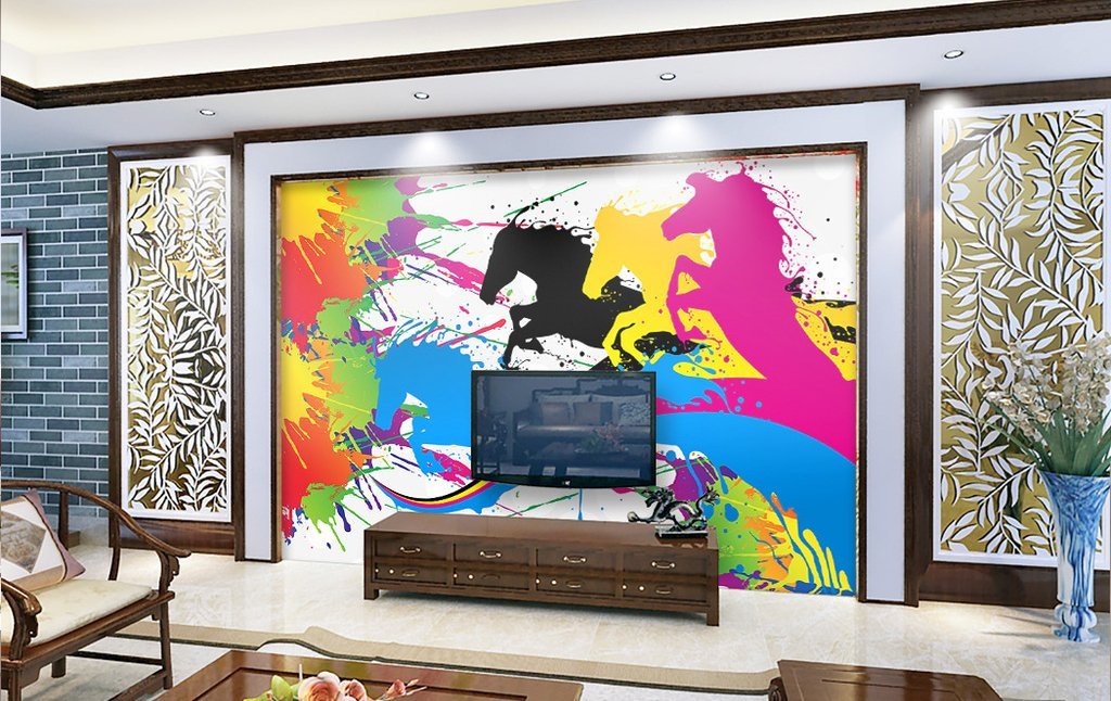 3D Abstract Horse 396 Wall Murals Wallpaper AJ Wallpaper 2 