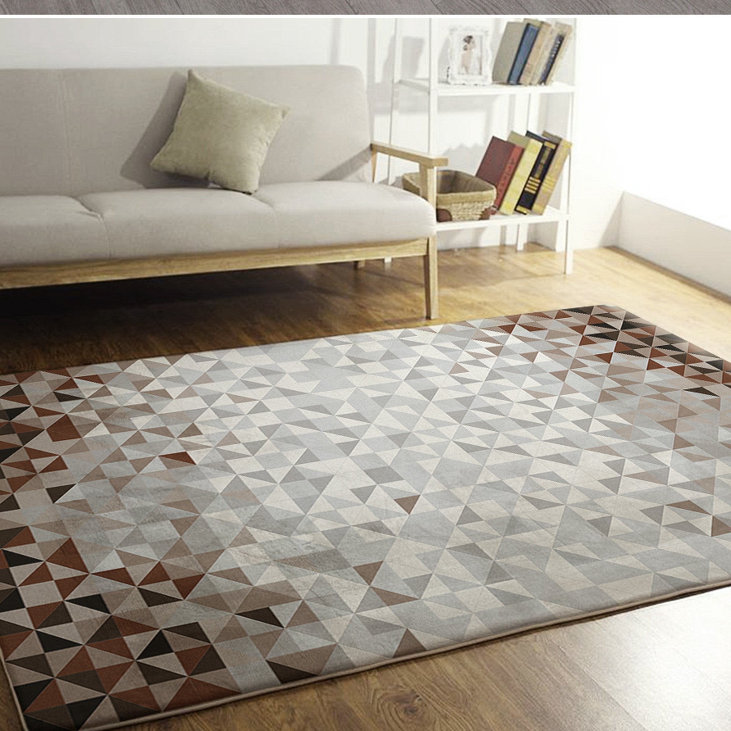 3D Colored Geometric Pattern WG447 Non Slip Rug Mat Mat AJ Creativity Home 