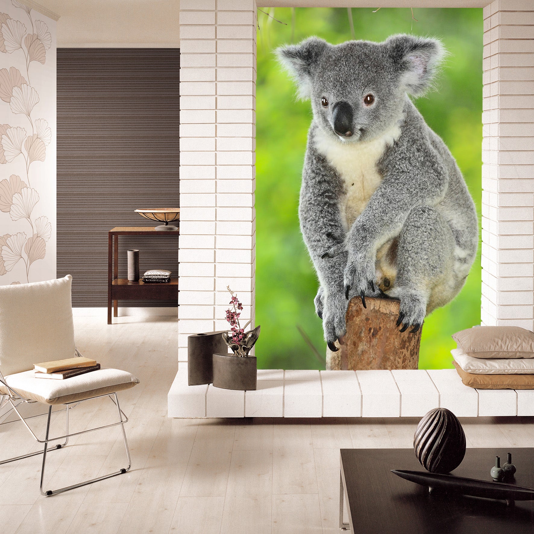 3D Koala Tree 129 Wall Murals