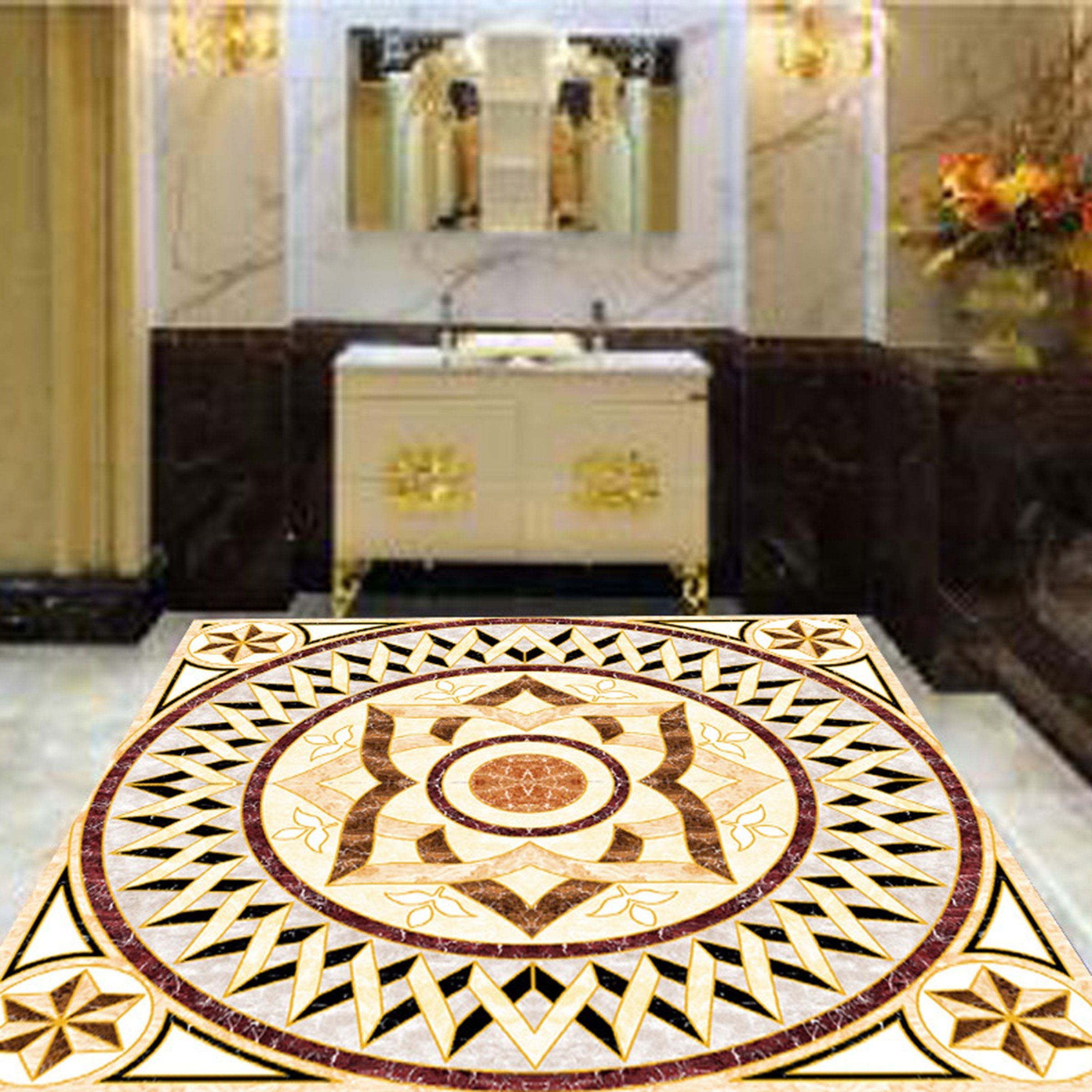 3D Marble Pattern WG337 Floor Mural Wallpaper AJ Wallpaper 2 