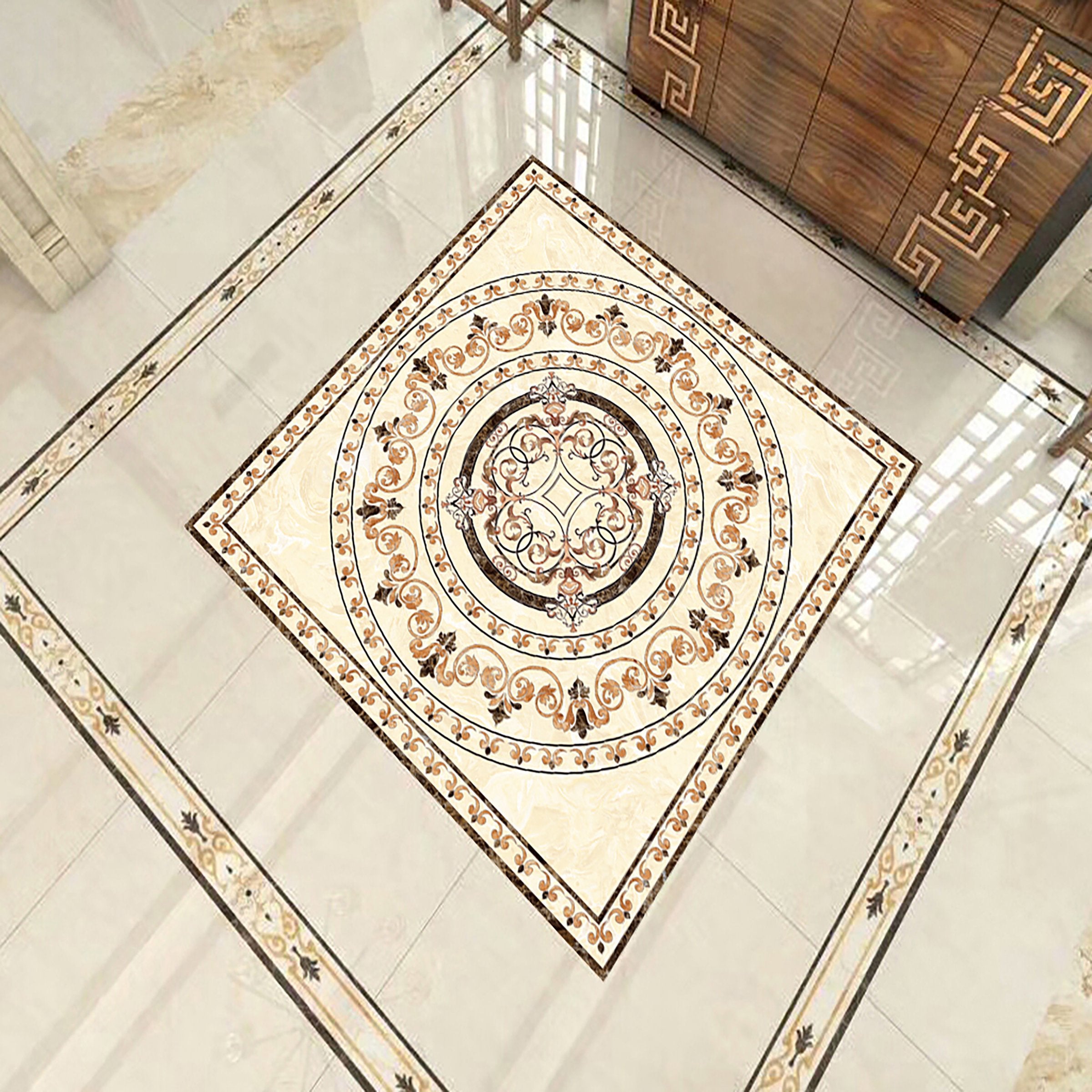 3D Color Pattern WG118 Floor Mural Wallpaper AJ Wallpaper 2 