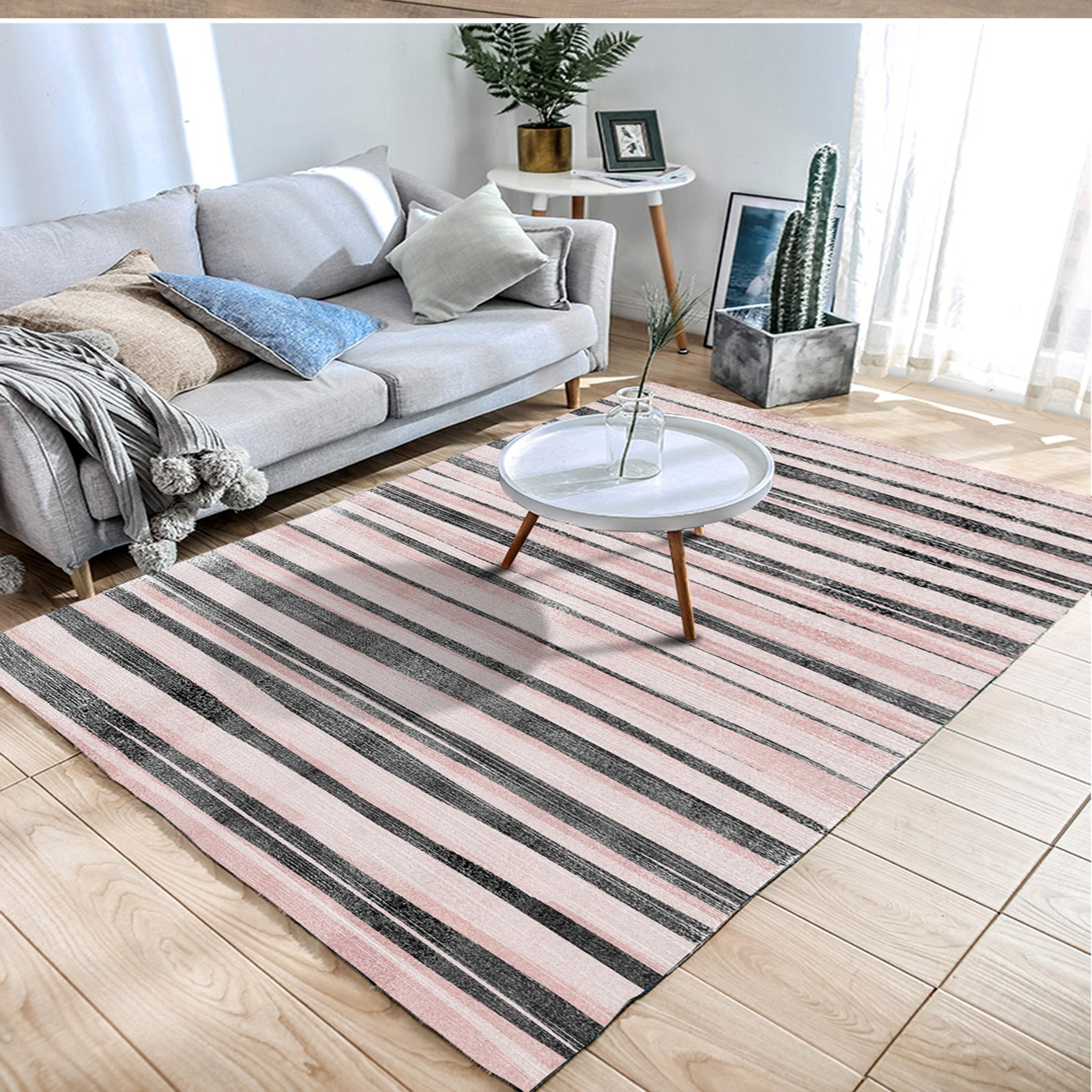 3D Black Strips WG046 Non Slip Rug Mat Mat AJ Creativity Home 