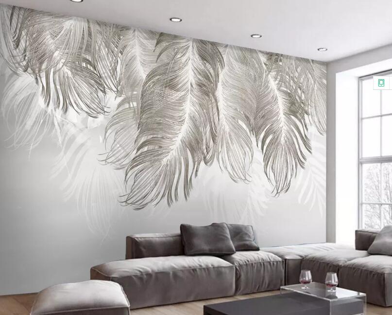3D Soft Feather WG973 Wall Murals