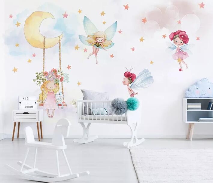 3D Fairy Moon WG04 Wall Murals Wallpaper AJ Wallpaper 2 