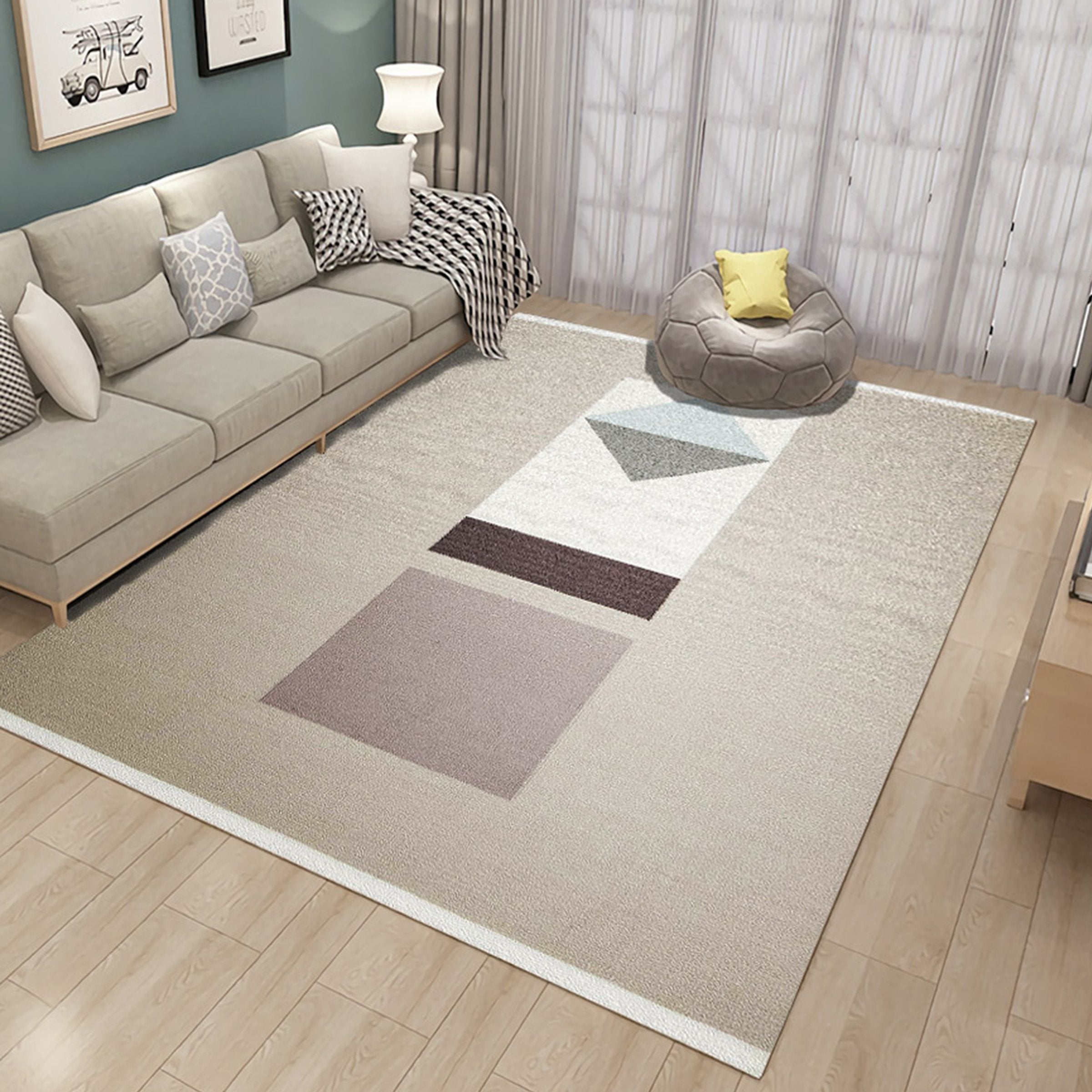 3D Color Geometry WG192 Non Slip Rug Mat Mat AJ Creativity Home 