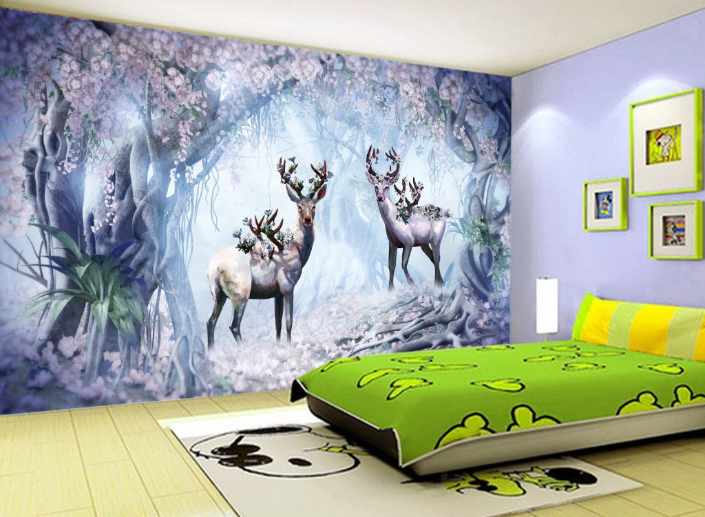 3D Fawn 126 Wall Murals Wallpaper AJ Wallpaper 2 