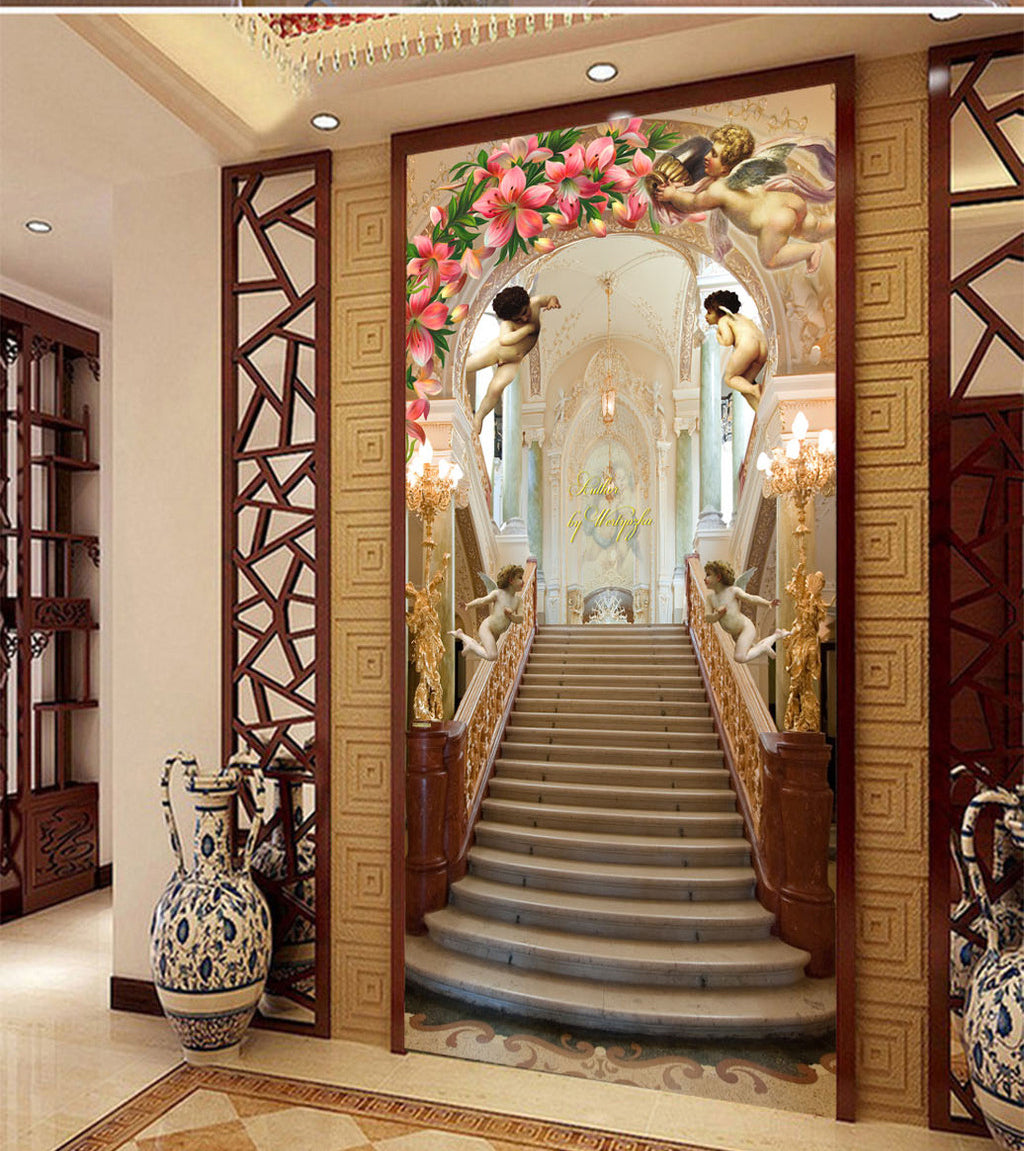 3D Sky Stairway WG153 Wall Murals