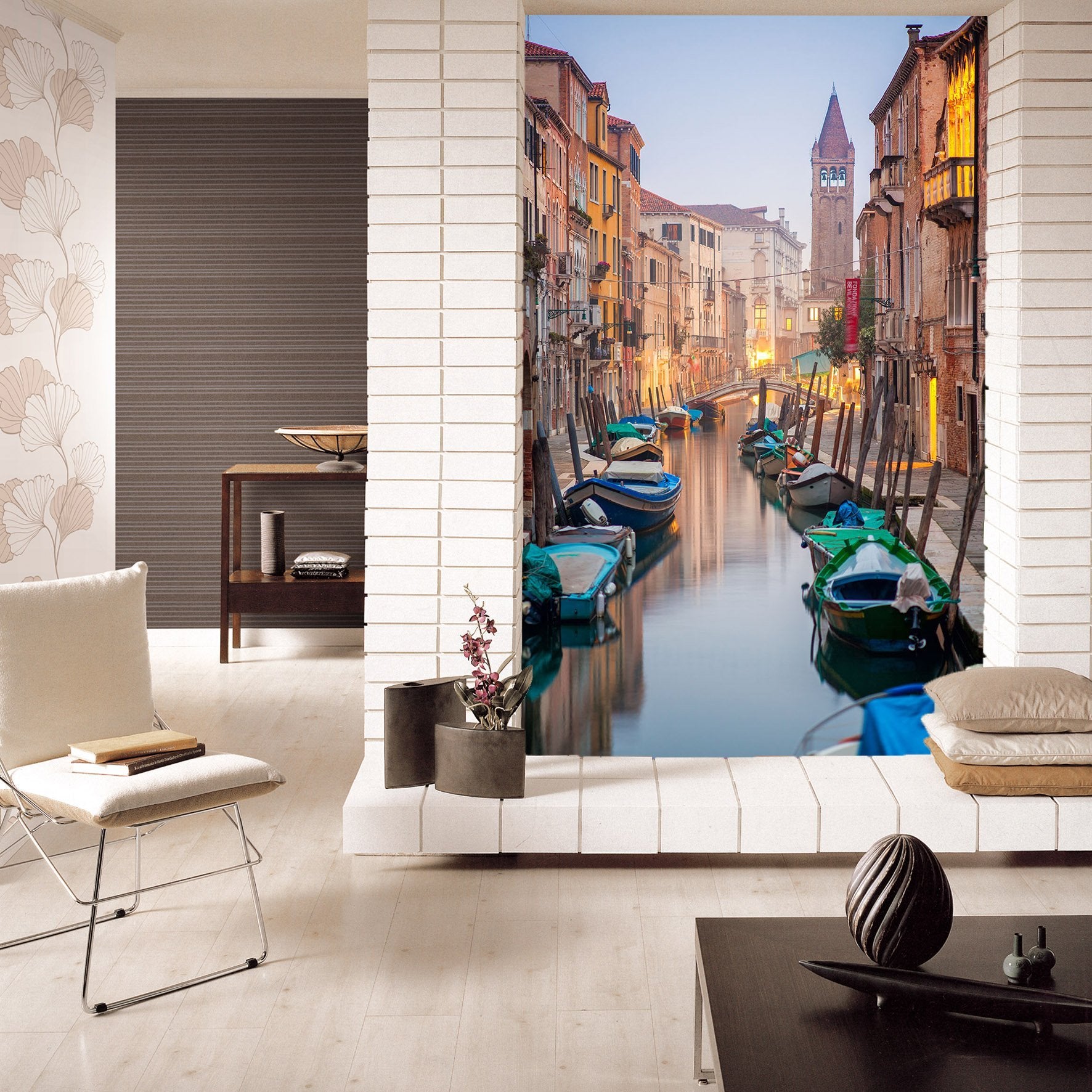 3D Venice Boat 700 Wallpaper AJ Wallpaper 