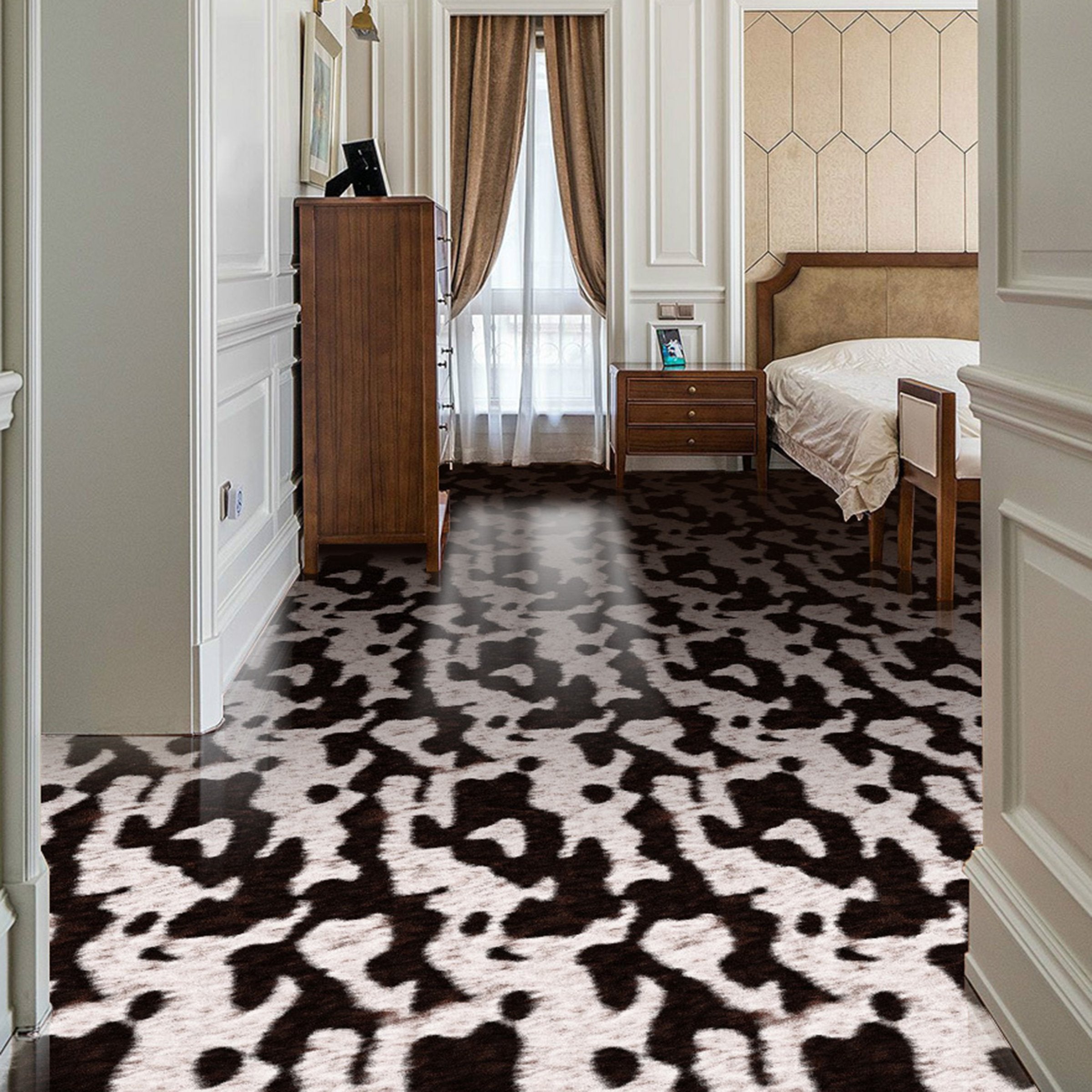 3D Black And White Stripes WG665 Floor Mural Wallpaper AJ Wallpaper 2 