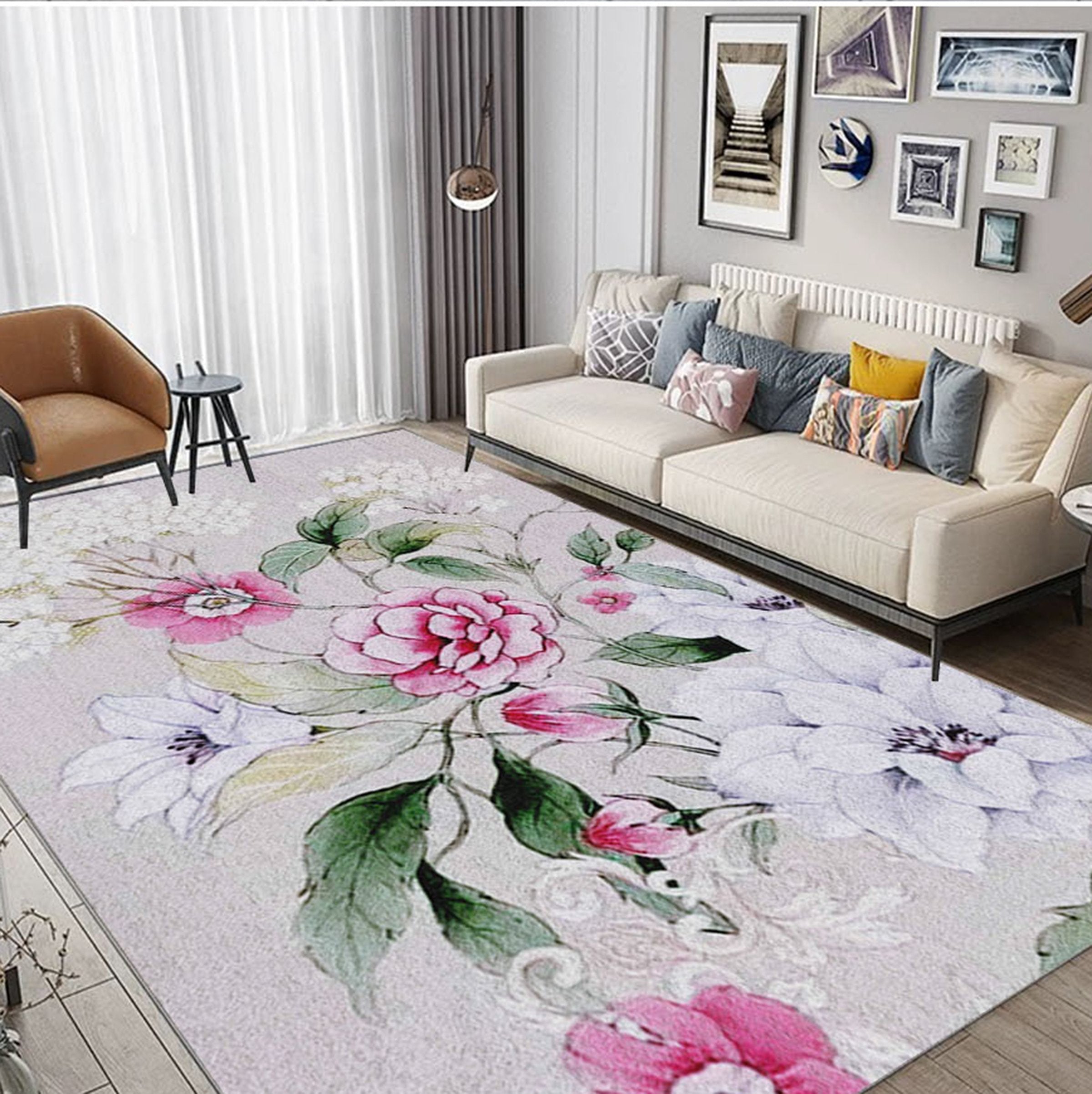 3D Pretty Flowers WG500 Non Slip Rug Mat Mat AJ Creativity Home 