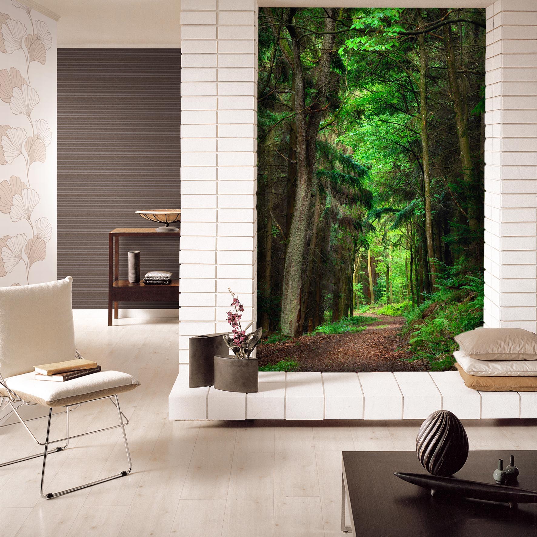 3D Forest Road 107 Wall Murals Wallpaper AJ Wallpaper 