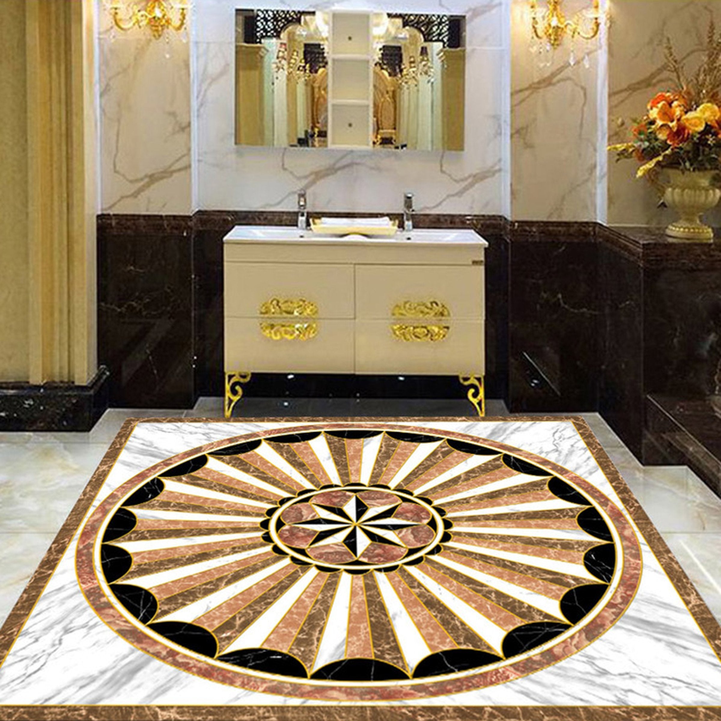 3D Marble Pattern WG419 Floor Mural Wallpaper AJ Wallpaper 2 