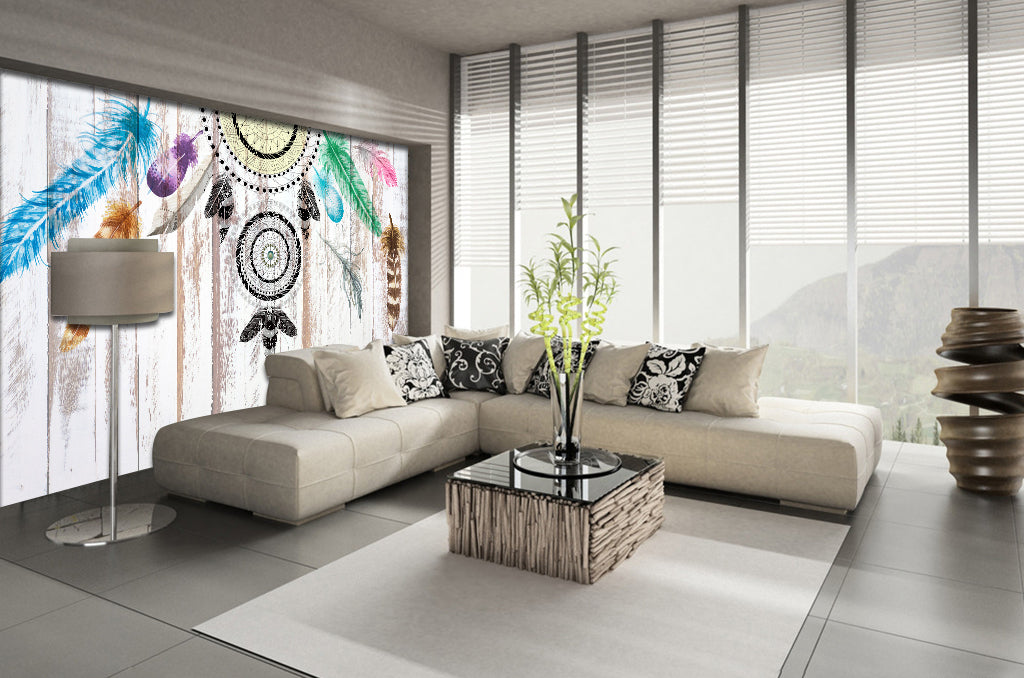 3D Feather Decoration WG183 Wall Murals