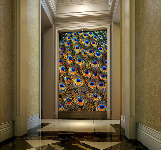 3D Peacock Feather WG135 Wall Murals