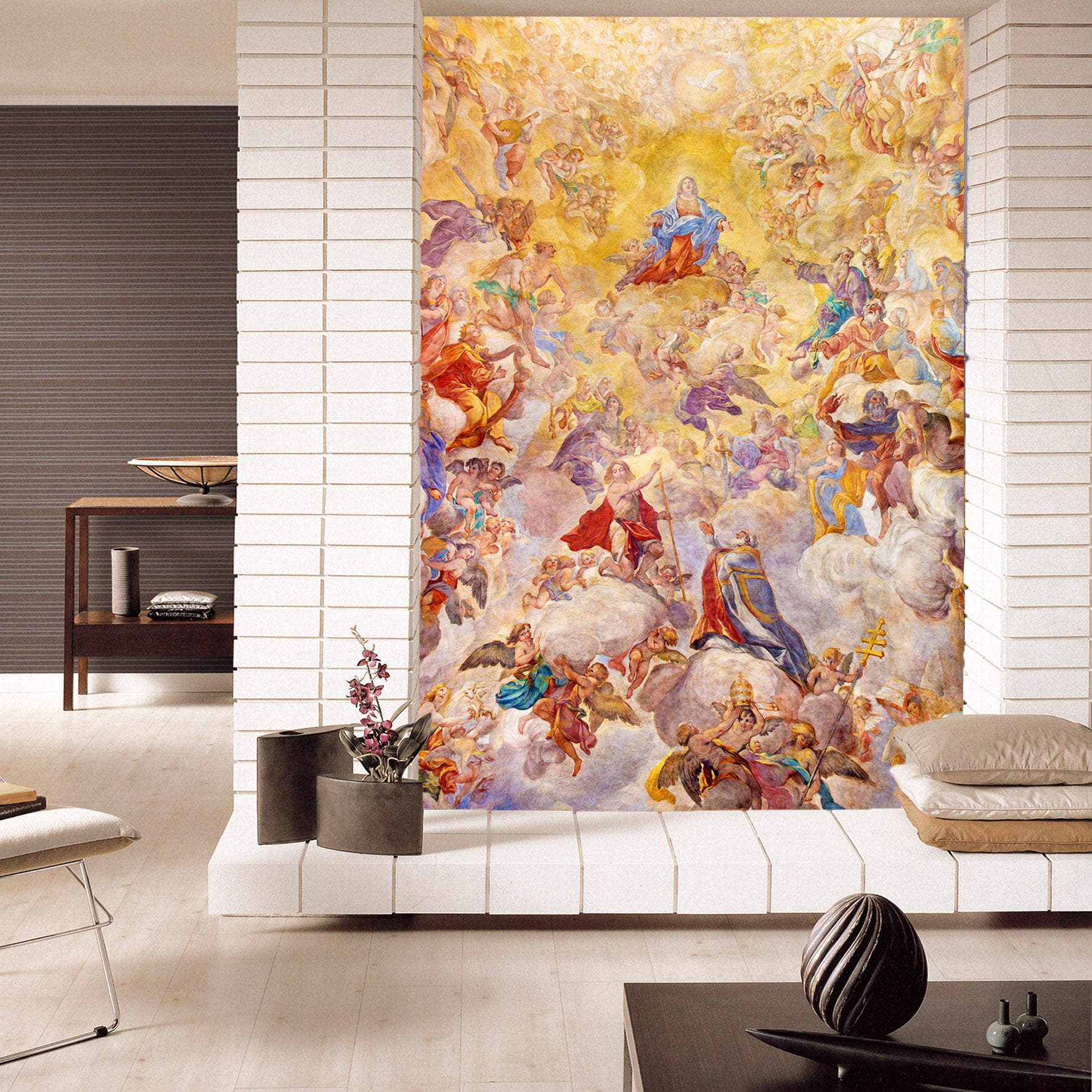 3D Golden Clouds 1618 Wall Murals