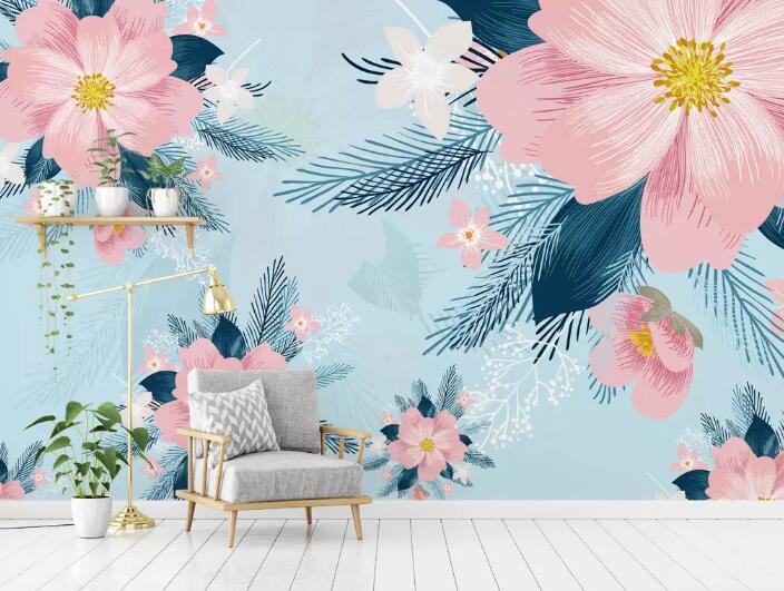 3D Pink Bloom WG806 Wall Murals