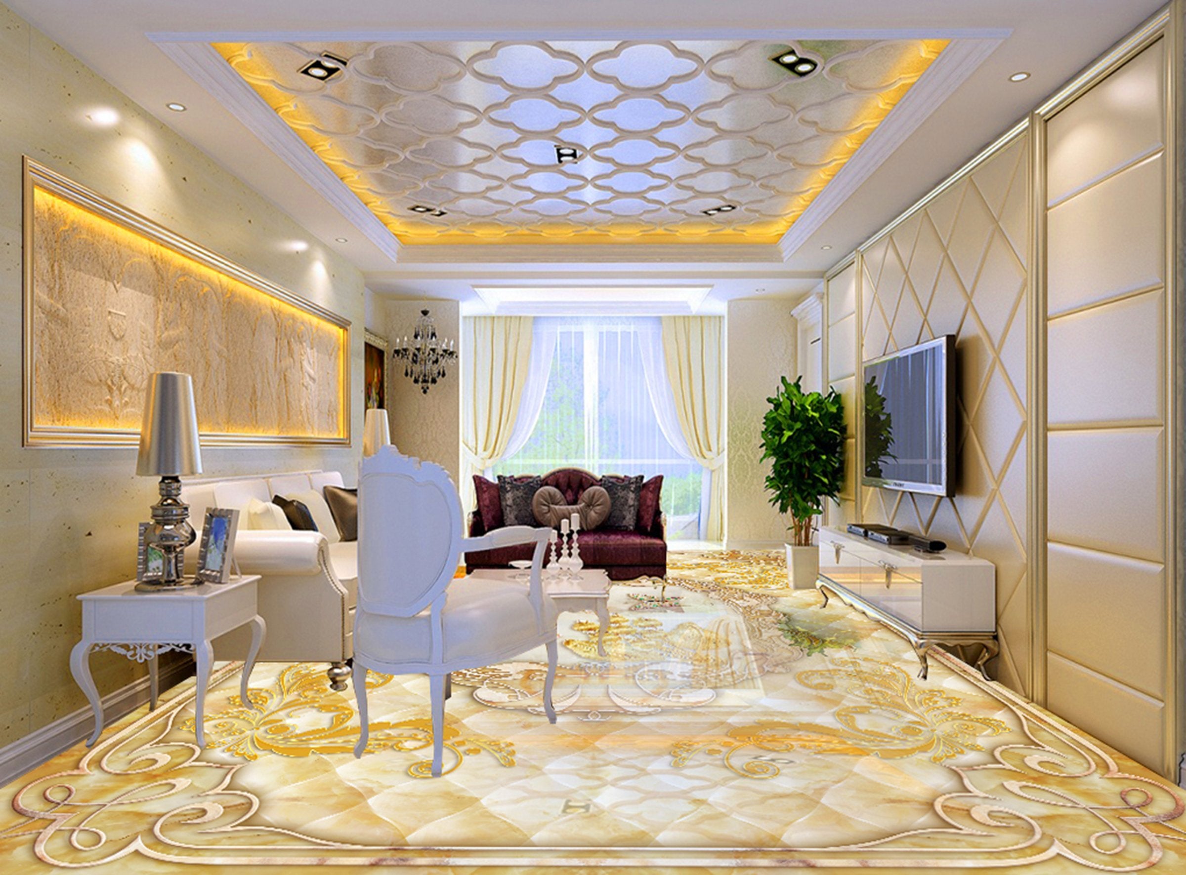 3D Colorful Pattern WG084 Floor Mural Wallpaper AJ Wallpaper 2 