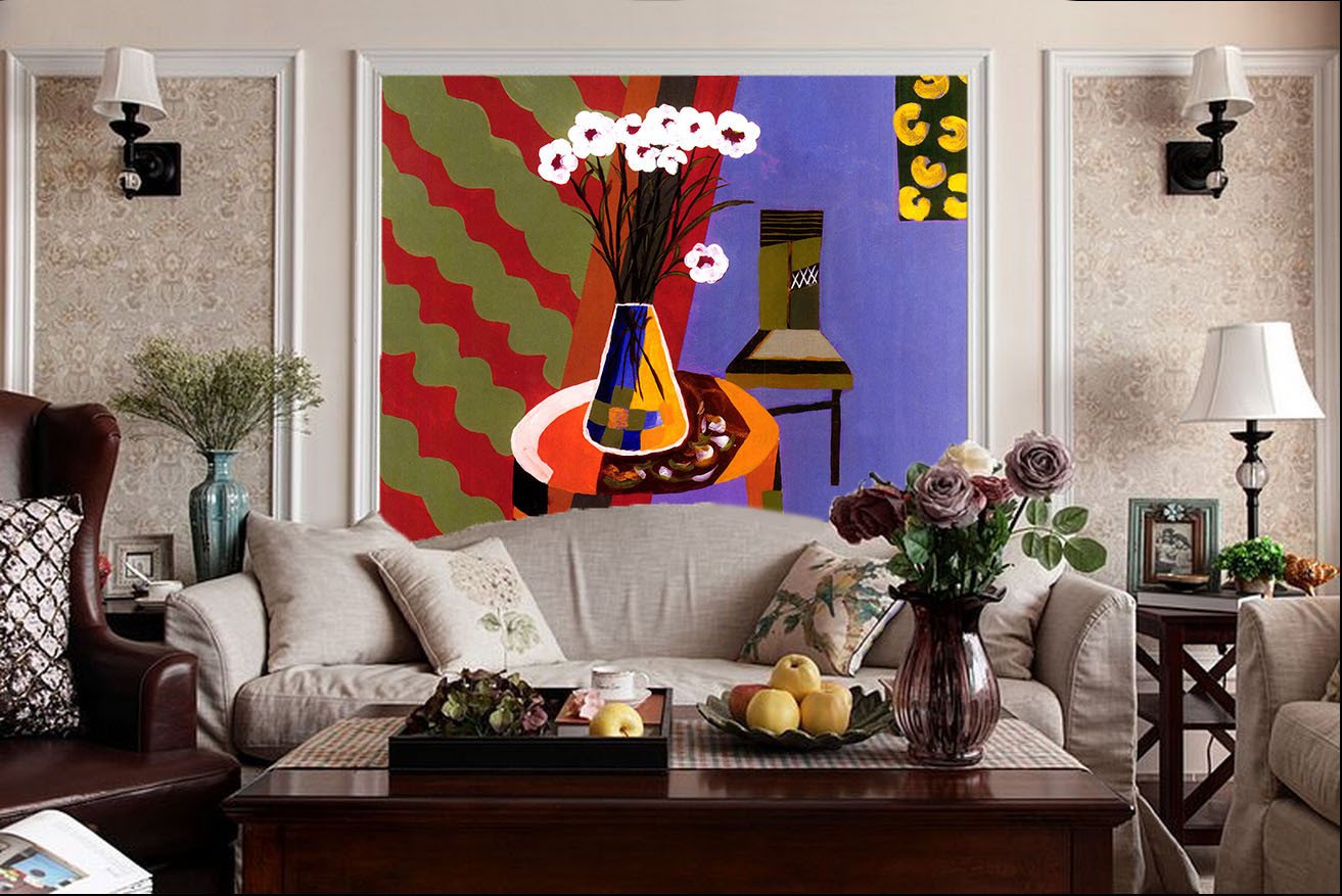 Flowers Vase Drawing Wallpaper AJ Wallpaper 2 