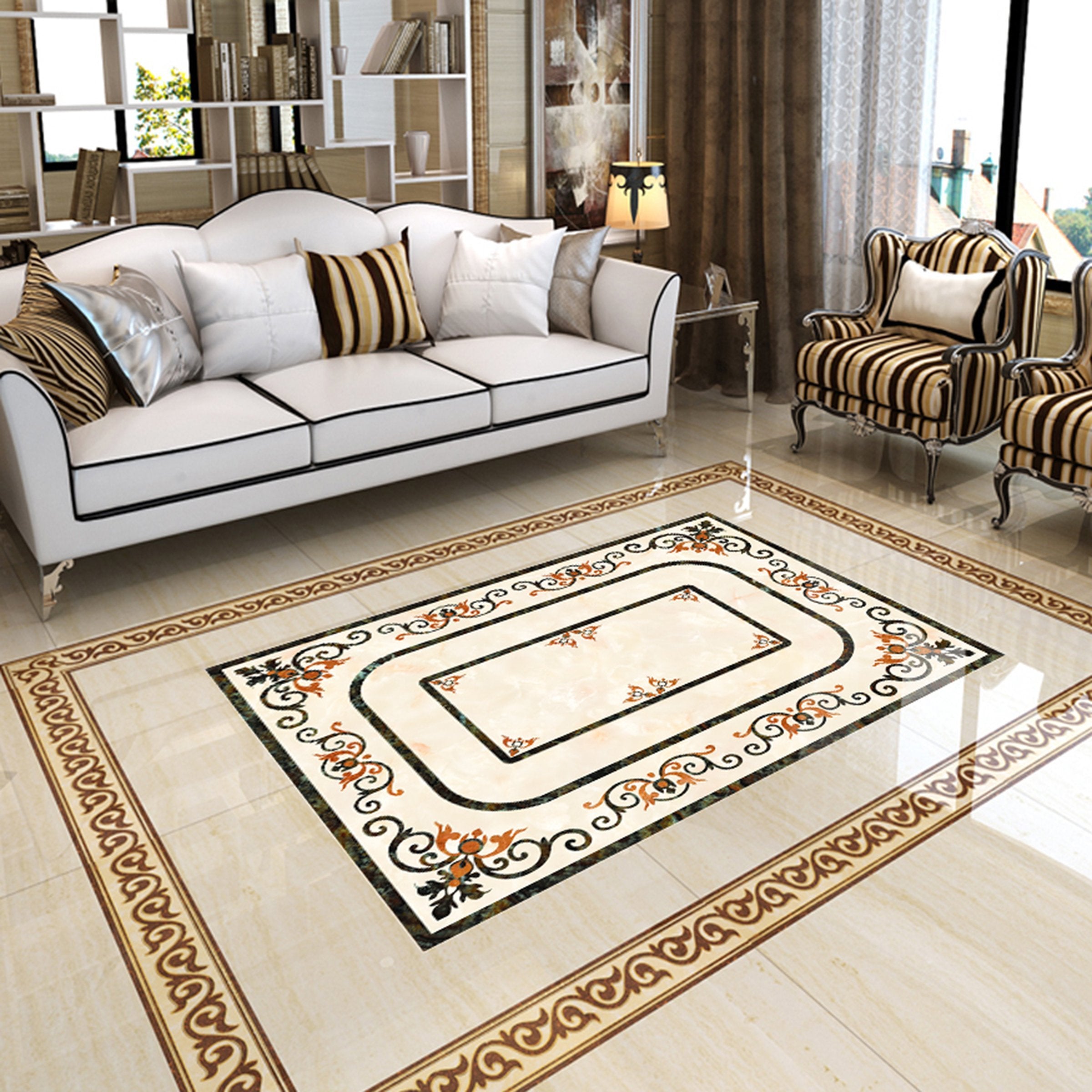 3D Rectangular Pattern WG704 Floor Mural Wallpaper AJ Wallpaper 2 