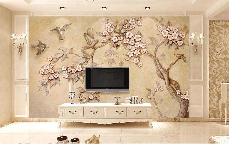 3D Magpie Flower WG696 Wall Murals