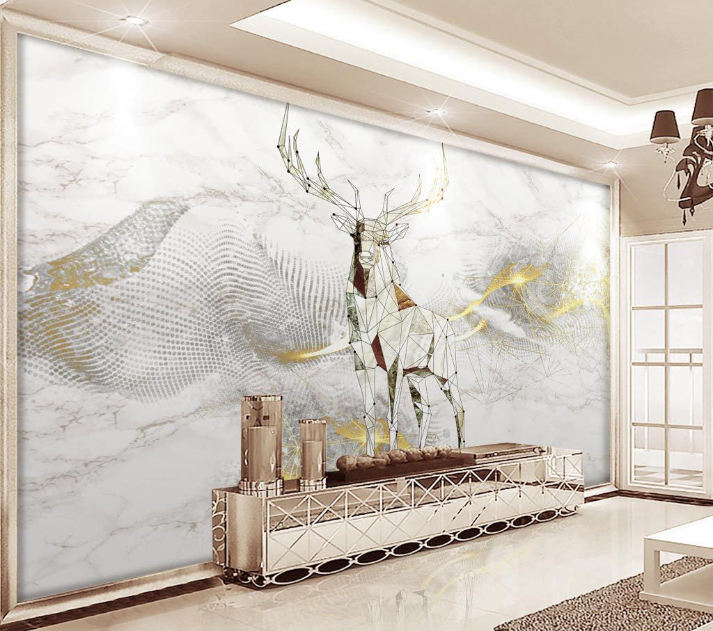 3D Line Deer WG098 Wall Murals
