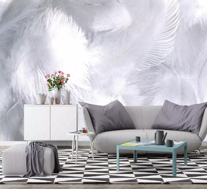 3D White Feather WG13 Wall Murals Wallpaper AJ Wallpaper 2 